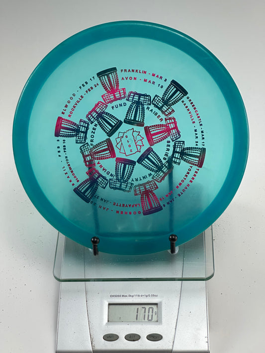 Discraft Z Buzzz OS Midrange – Frozen Fund Raiser Stamp (Transparent Teal)
