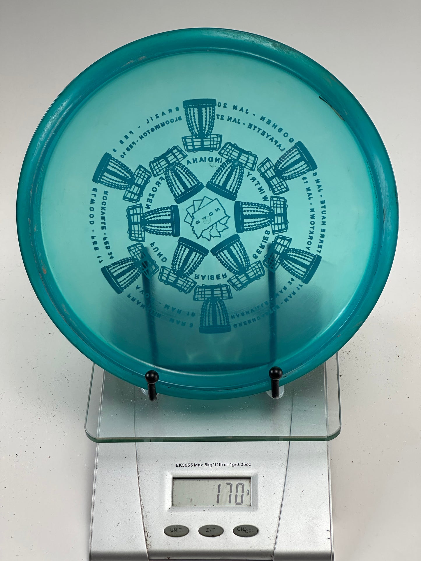 Discraft Z Buzzz OS Midrange – Frozen Fund Raiser Stamp (Transparent Teal)
