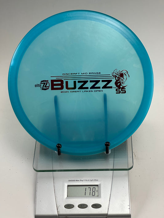Discraft Elite Z Buzzz SS Midrange | 2021 Great Lakes Open | Blue 178g