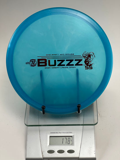Discraft Buzzz SS Elite Z Blue Midrange | 2021 Great Lakes Open | 178g