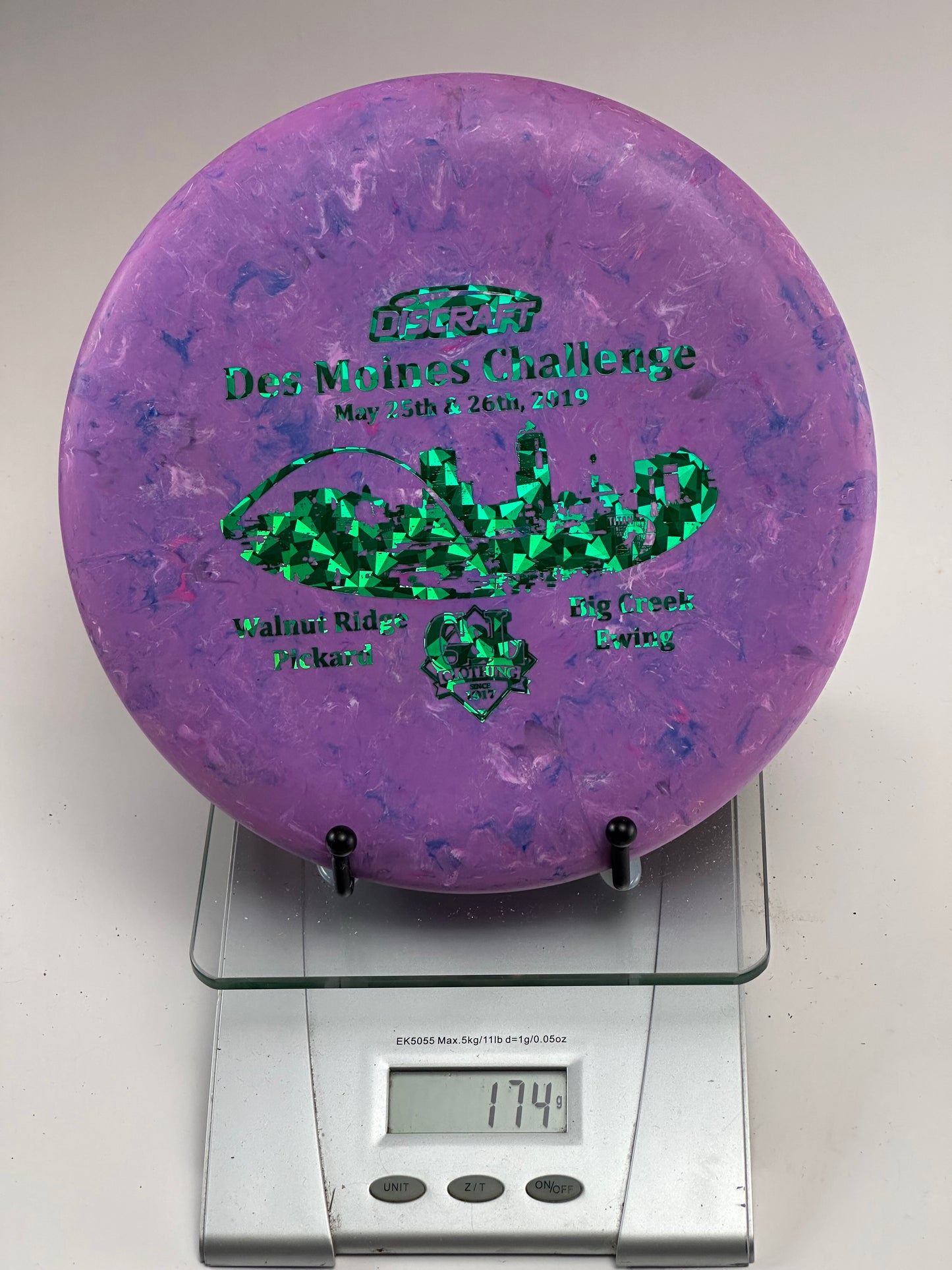 Discraft Jawbreaker Challenger Putter – Des Moines Challenge 2019, Purple Swirl