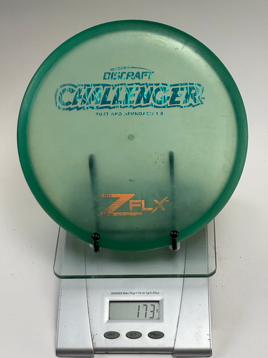 Discraft Z FLX Challenger Putter – Transparent Green w/ Blue Foil Stamp
