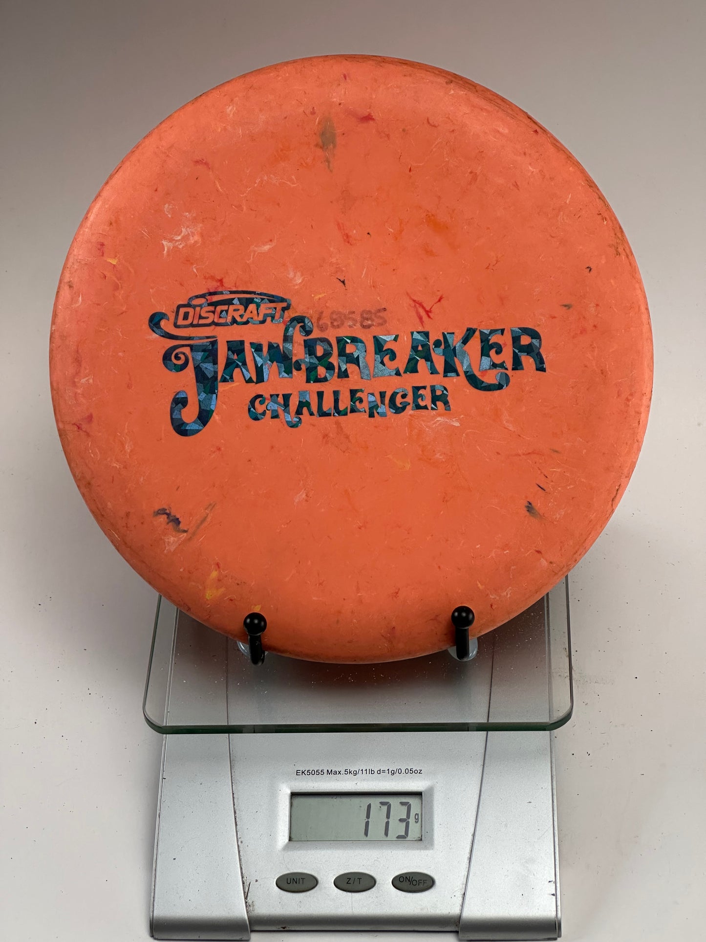 Discraft Jawbreaker Challenger Putter - Orange Swirl, Blue Foil Stamp (Used)