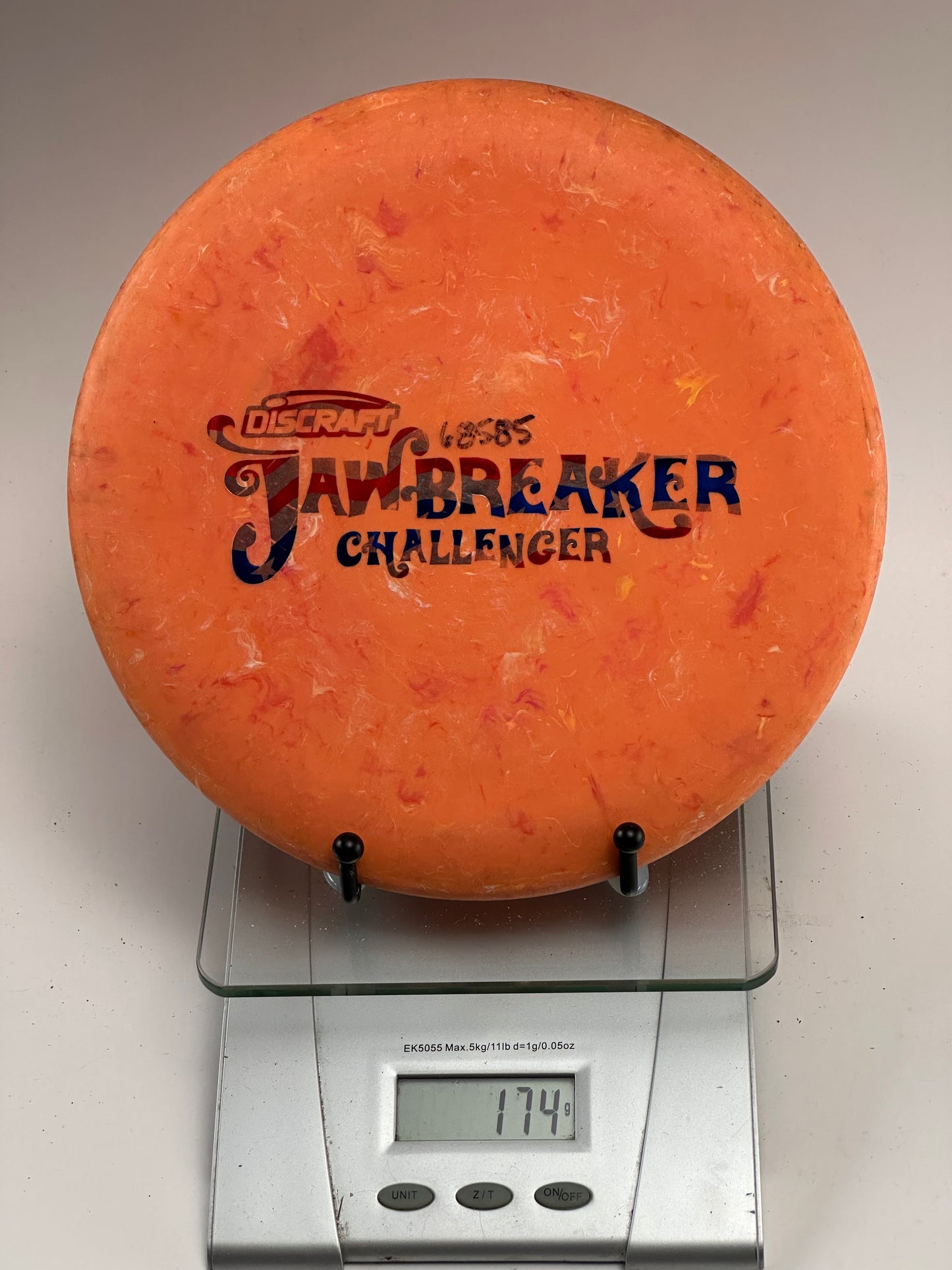 Discraft Jawbreaker Challenger Putter - Orange Swirl, Blue Foil (Used)