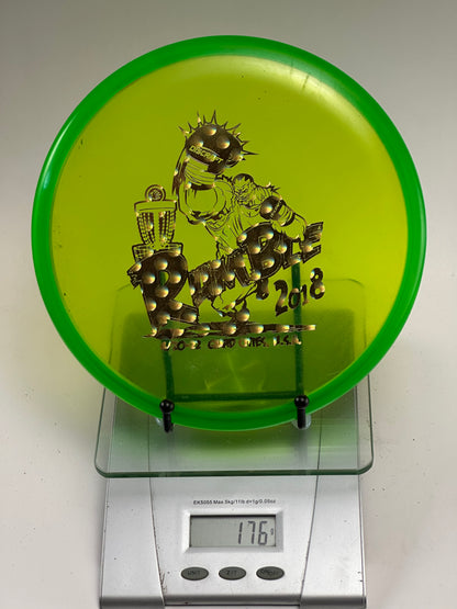 Discraft Cryztal Z Challenger Rumble 2018 Gold Foil, Transparent Yellow-Green