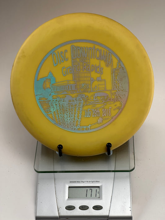 Discraft Pro-D Challenger Putter – Yellow, Disc Downtown Grand Rapids 2018 Stamp