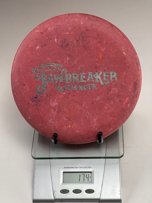 Discraft Challenger Jawbreaker Putter – Red Swirl, Silver Stamp (174g)