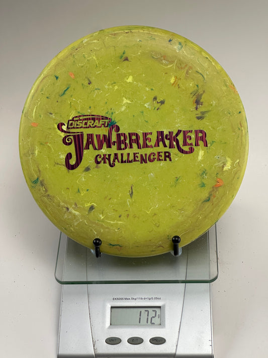 Discraft Jawbreaker Challenger Putter (Yellow-Green Swirl, Purple Stamp) 172g