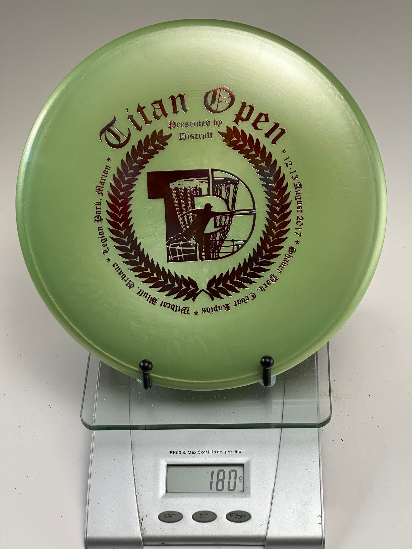 Discraft Z Line Comet – Titan Open 2017 Stamp – 180g Green