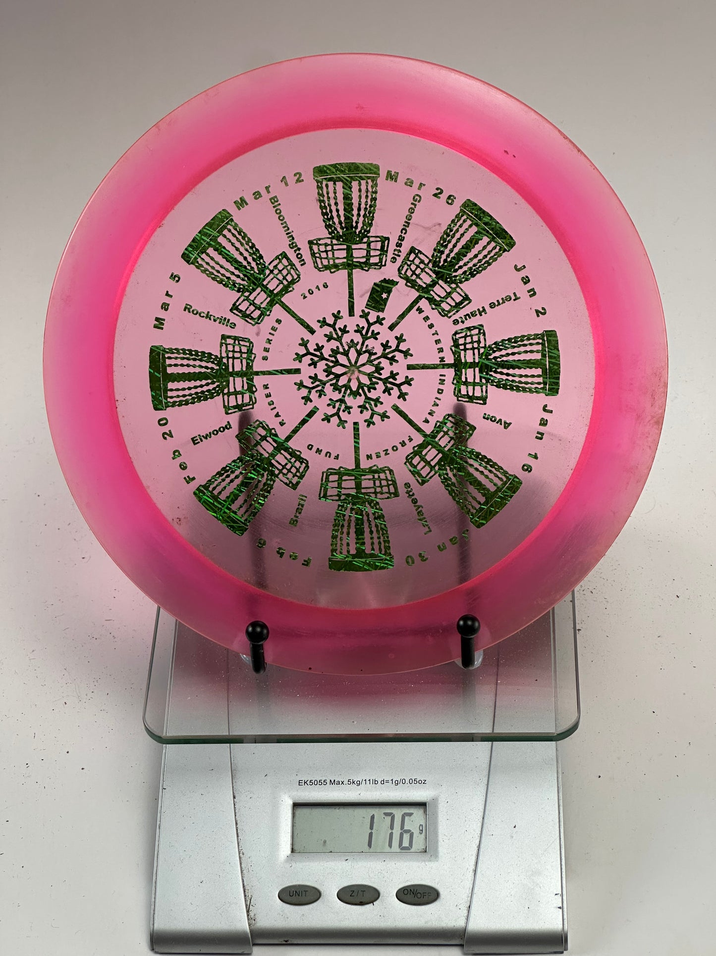 Discraft Z Crank 2010 Frozen Indiana Series Stamp – Translucent Pink