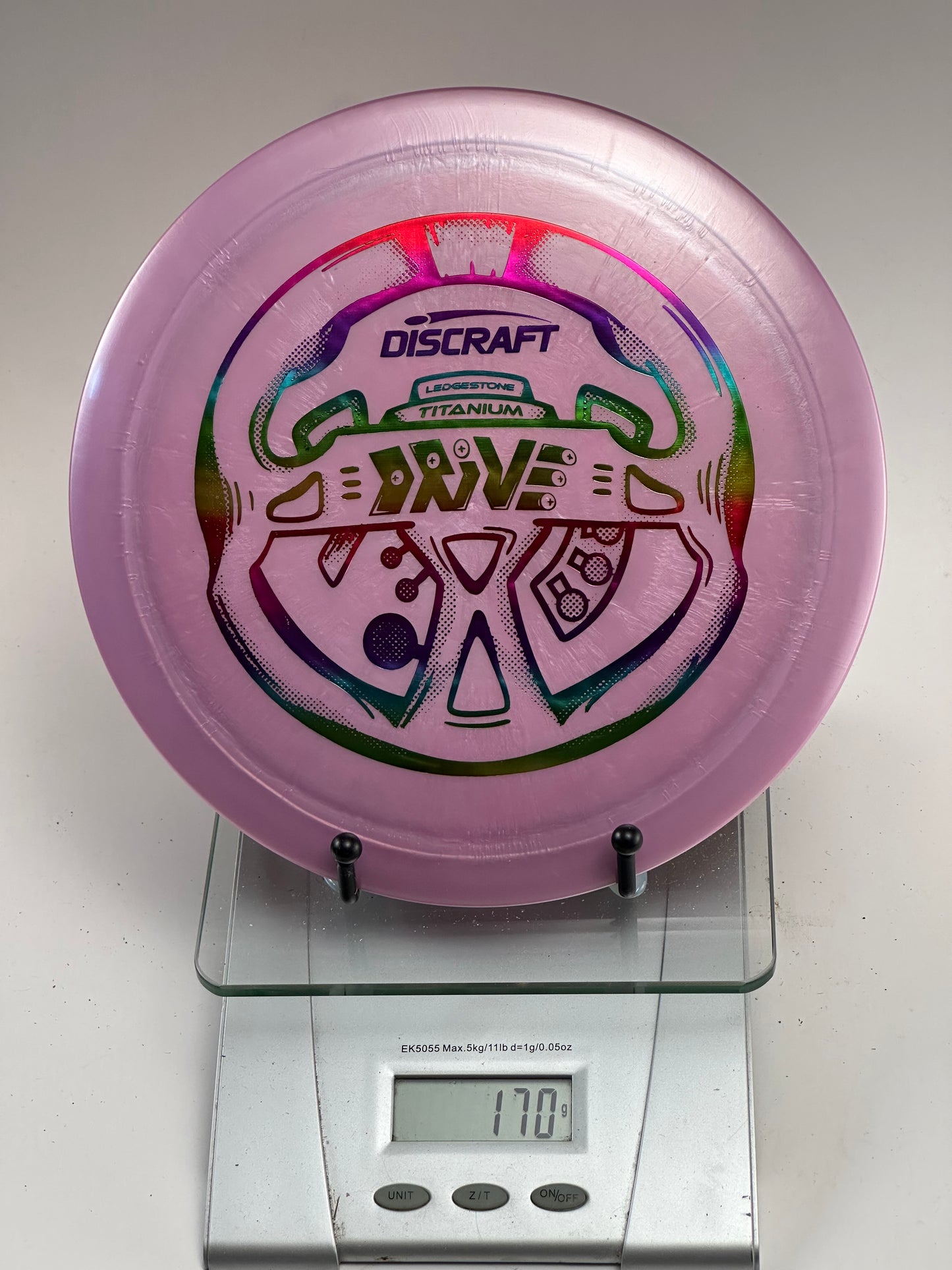 Discraft Drive Titanium Ledgestone Pink w/ Rainbow Foil Stamp 170g