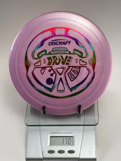 Discraft Drive Titanium Ledgestone Pink w/ Rainbow Foil Stamp 170g