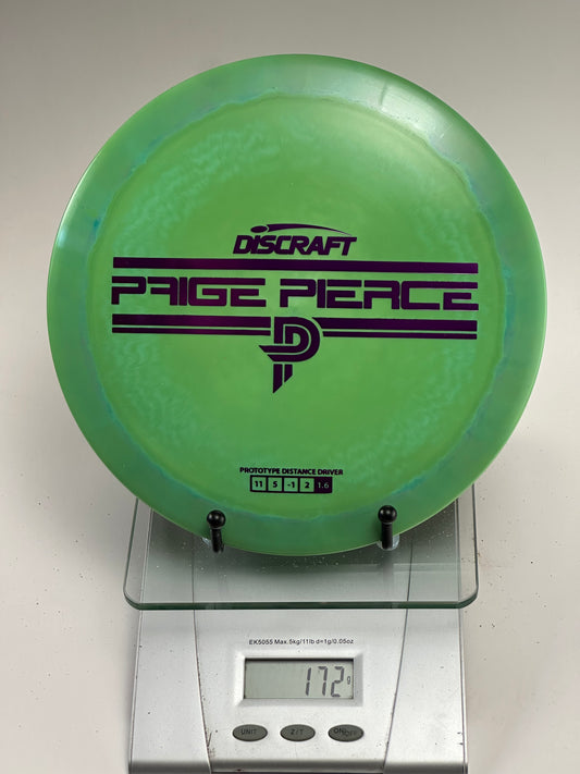 Discraft Drive Prototype (Paige Pierce) ESP Swirl 172g Green/Purple Stamp