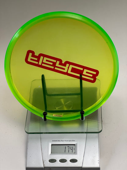 Discraft CryZtal Fierce Putter – Transparent Neon Yellow-Green, Red Stamp