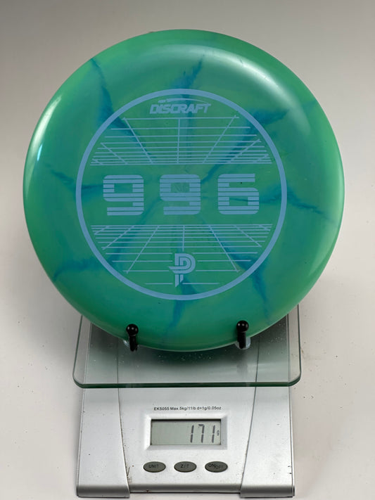 Discraft CryZtal Fierce – Swirly Teal w/ Blue Burst, 996 Stamp