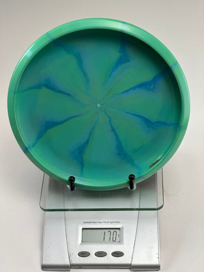 Discraft CryZtal Fierce – Swirly Teal w/ Blue Burst, 996 Stamp