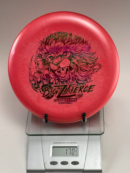Discraft Big Z Fierce red 2021 Ledgestone lion stamp