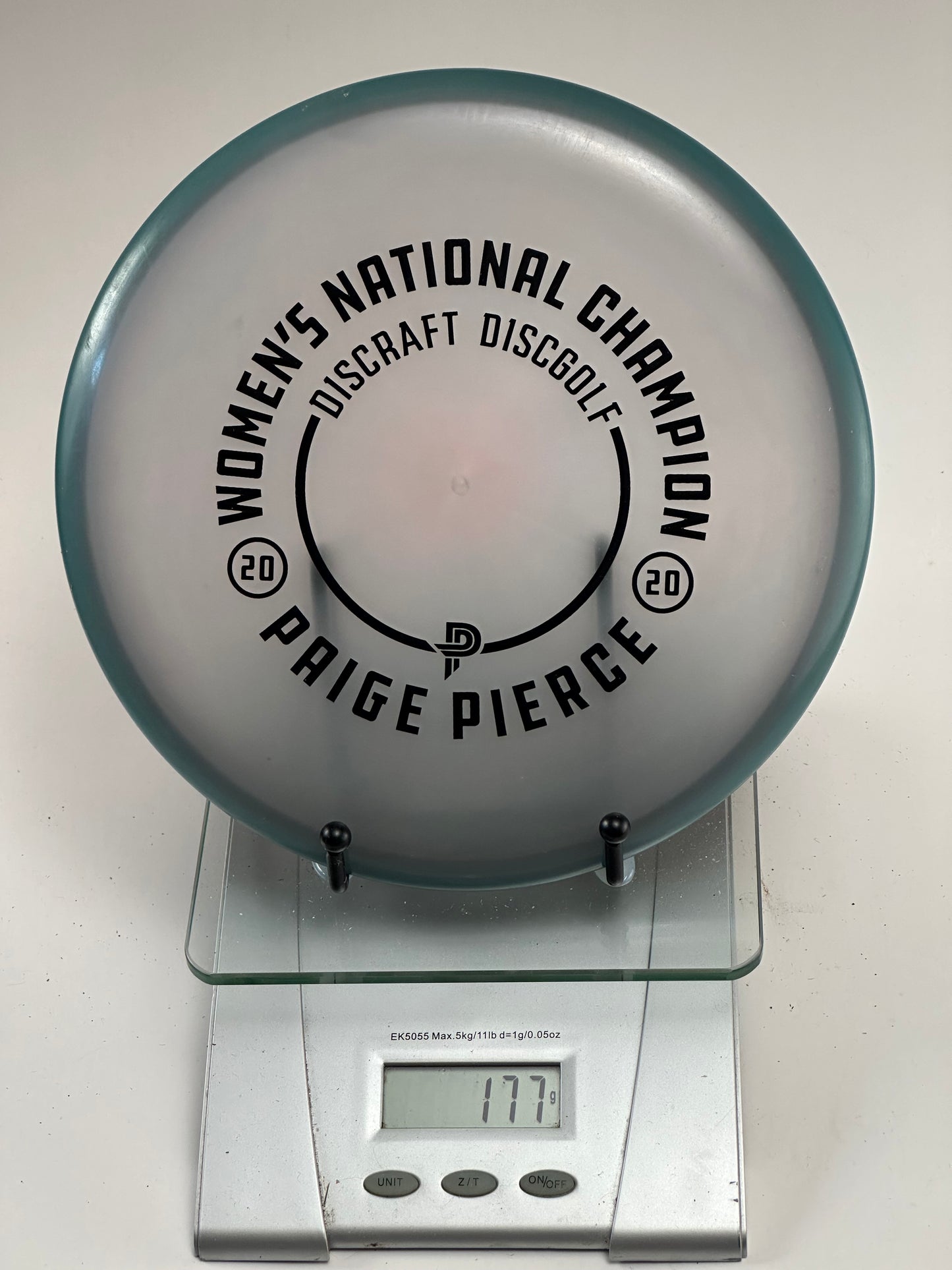Discraft ESP Fierce Putter – Clear w/ Aqua Rim, Paige Pierce WNC Stamp