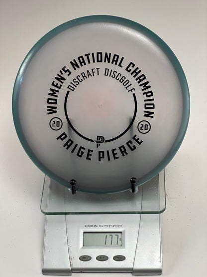 Discraft ESP Fierce Putter – Clear w/ Aqua Rim, Paige Pierce WNC Stamp