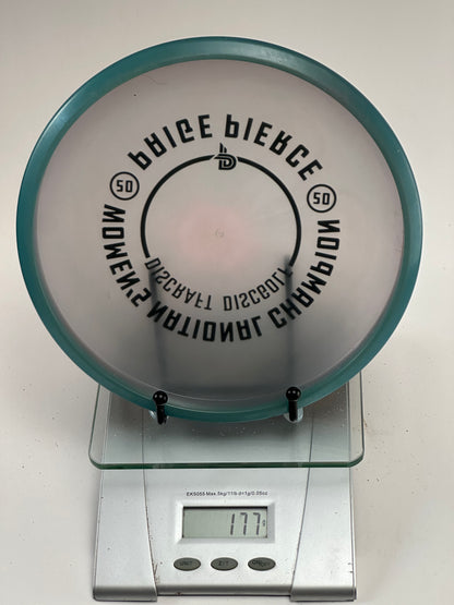 Discraft ESP Fierce Putter – Clear w/ Aqua Rim, Paige Pierce WNC Stamp
