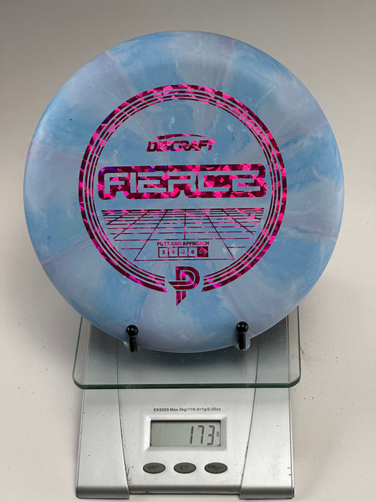 Discraft Jawbreaker Fierce Putter (Paige Pierce) – Blue Swirl, Pink Holo Grid