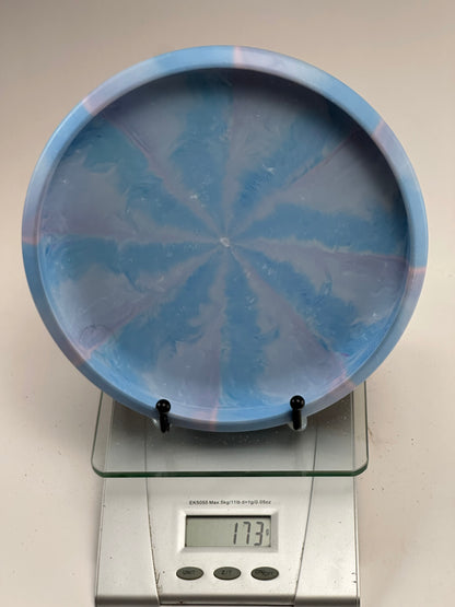 Discraft Jawbreaker Fierce Putter (Paige Pierce) – Blue Swirl, Pink Holo Grid