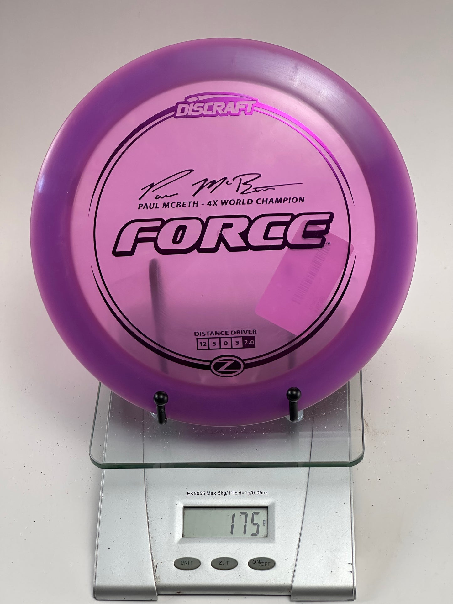 Discraft Z Force Distance Driver – Paul McBeth 4X Stamp (Purple)