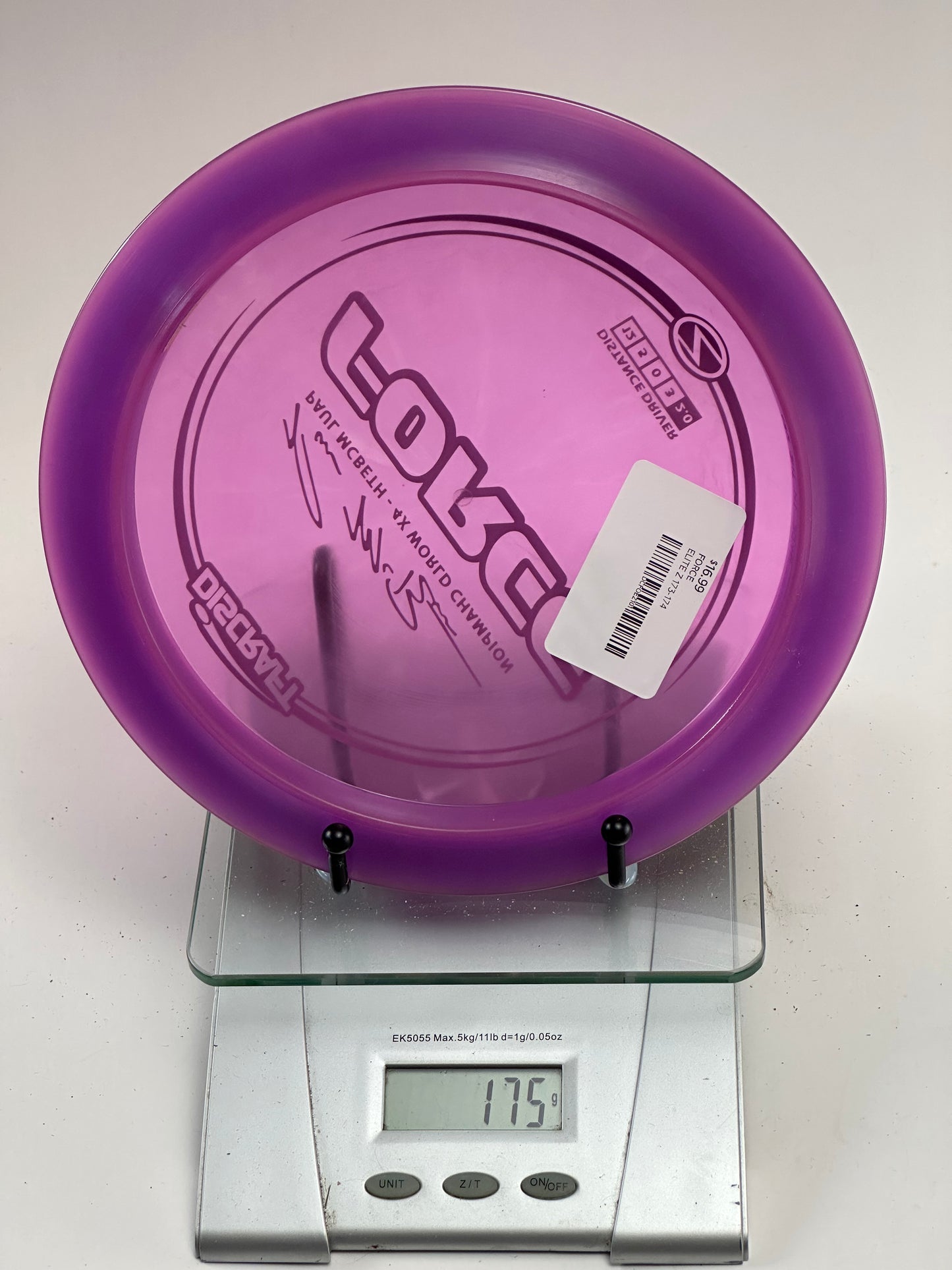 Discraft Z Force Distance Driver – Paul McBeth 4X Stamp (Purple)