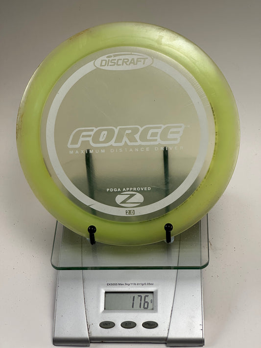 Discraft Force Z Line Distance Driver (Translucent Yellow-Green)