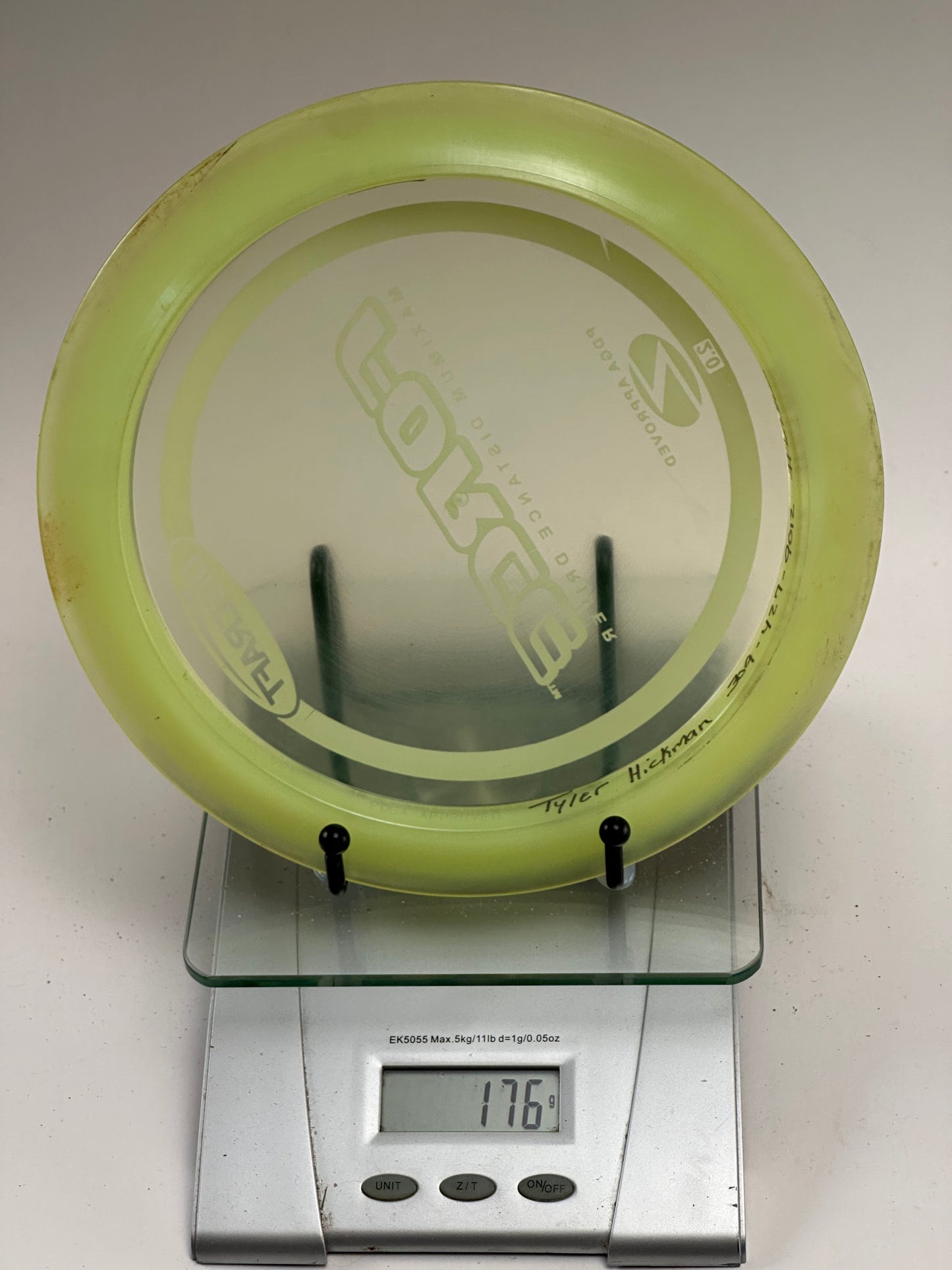 Discraft Force Z Line Distance Driver (Translucent Yellow-Green)