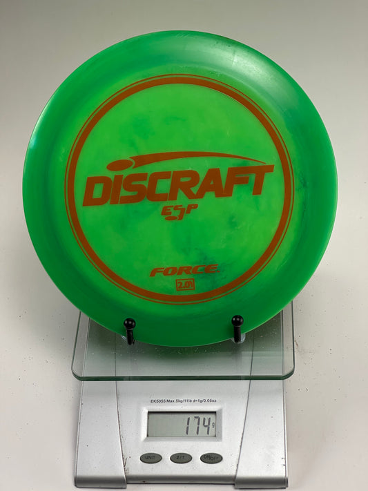 Discraft Force ESP Distance Driver (Green Swirl, Red Foil) 174g