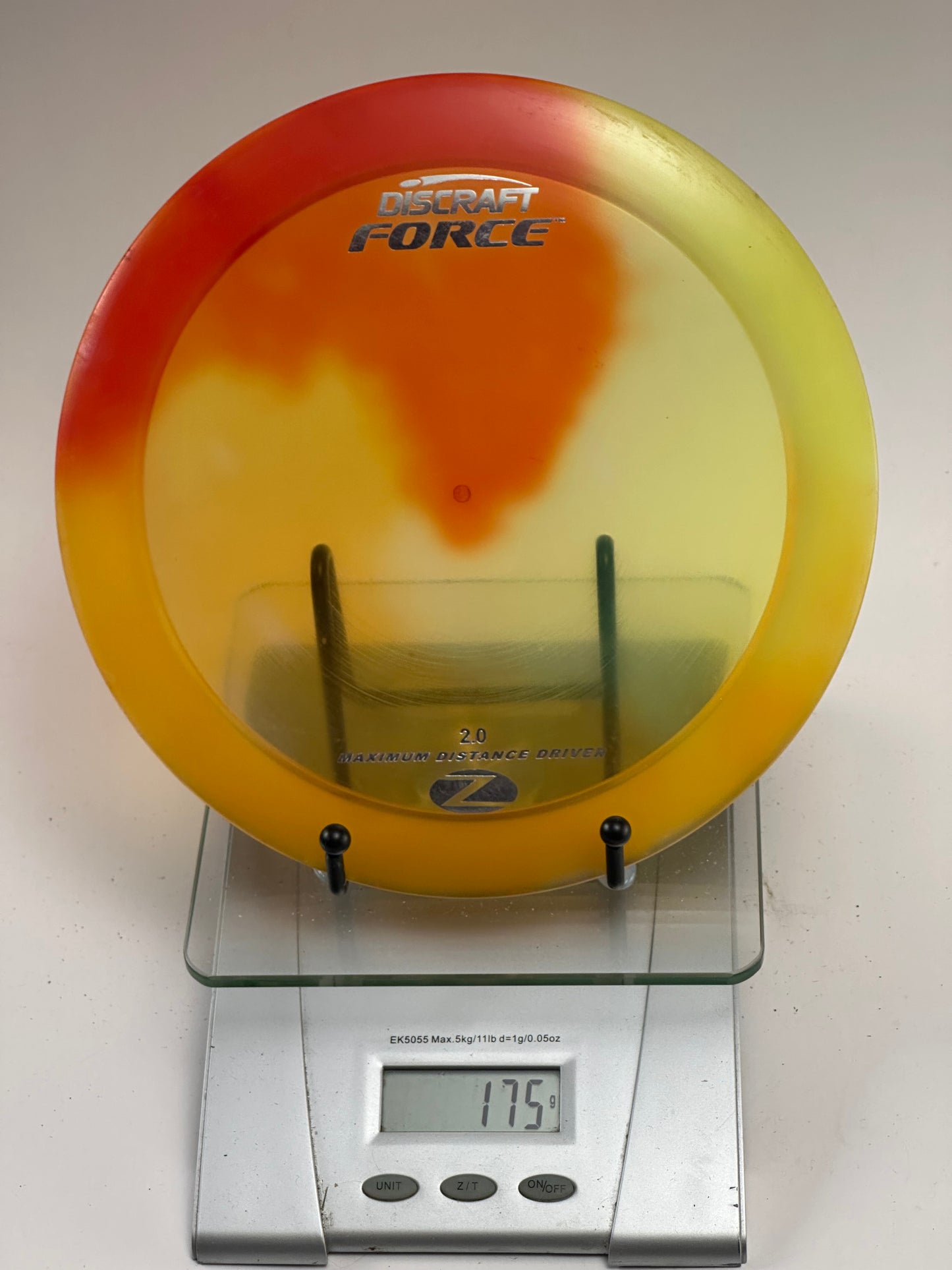 Discraft Force Z Line Distance Driver - Swirly Translucent Yellow/Orange