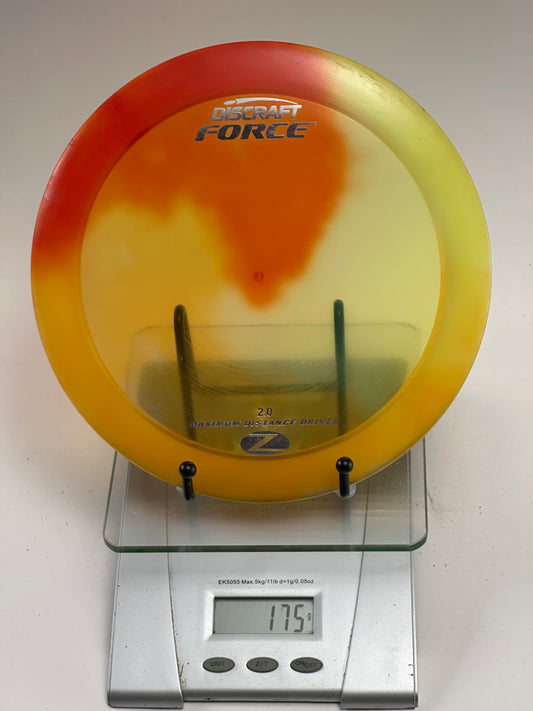 Discraft Force Z Line Distance Driver - Swirly Translucent Yellow/Orange