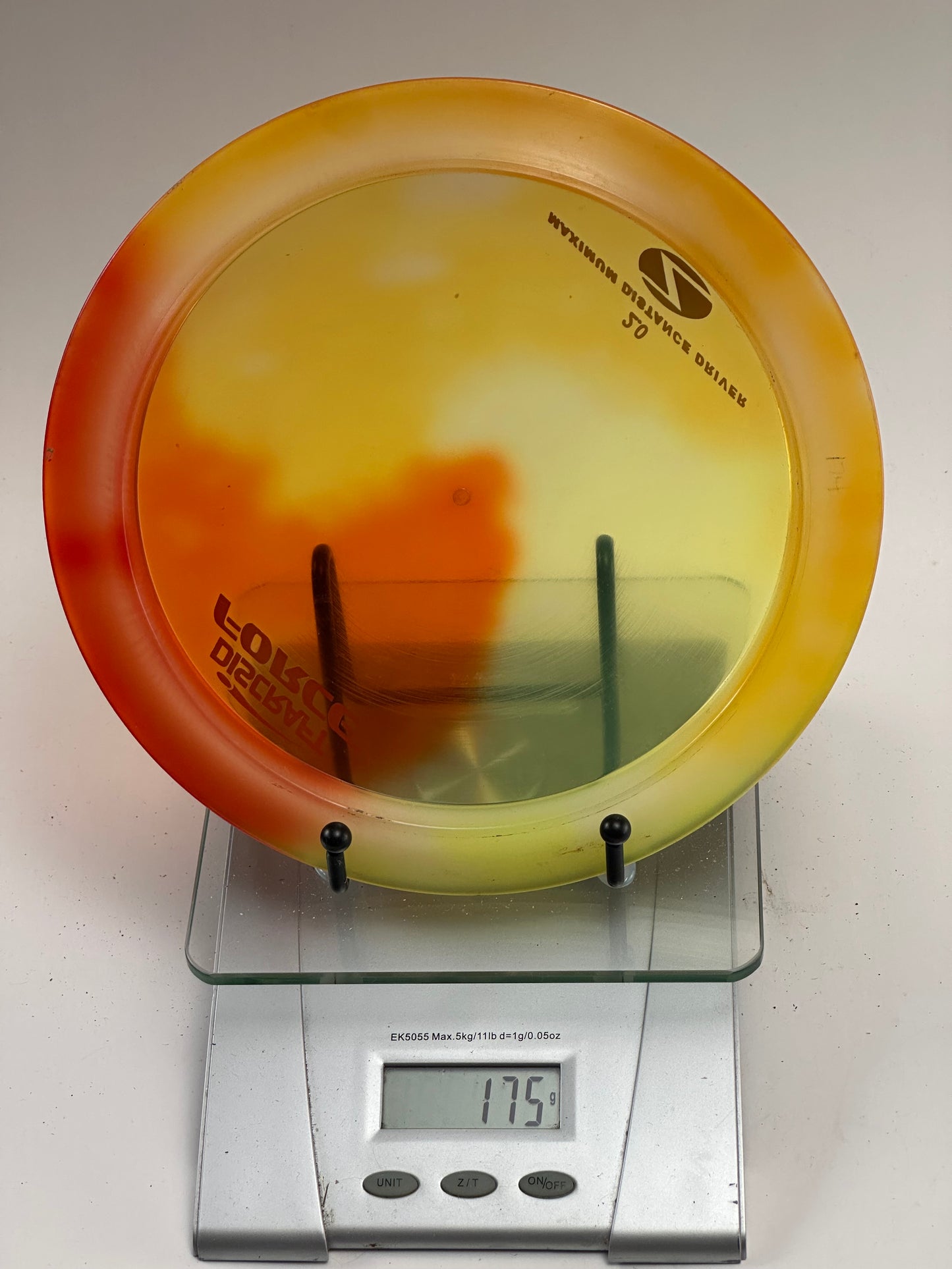 Discraft Force Z Line Distance Driver - Swirly Translucent Yellow/Orange