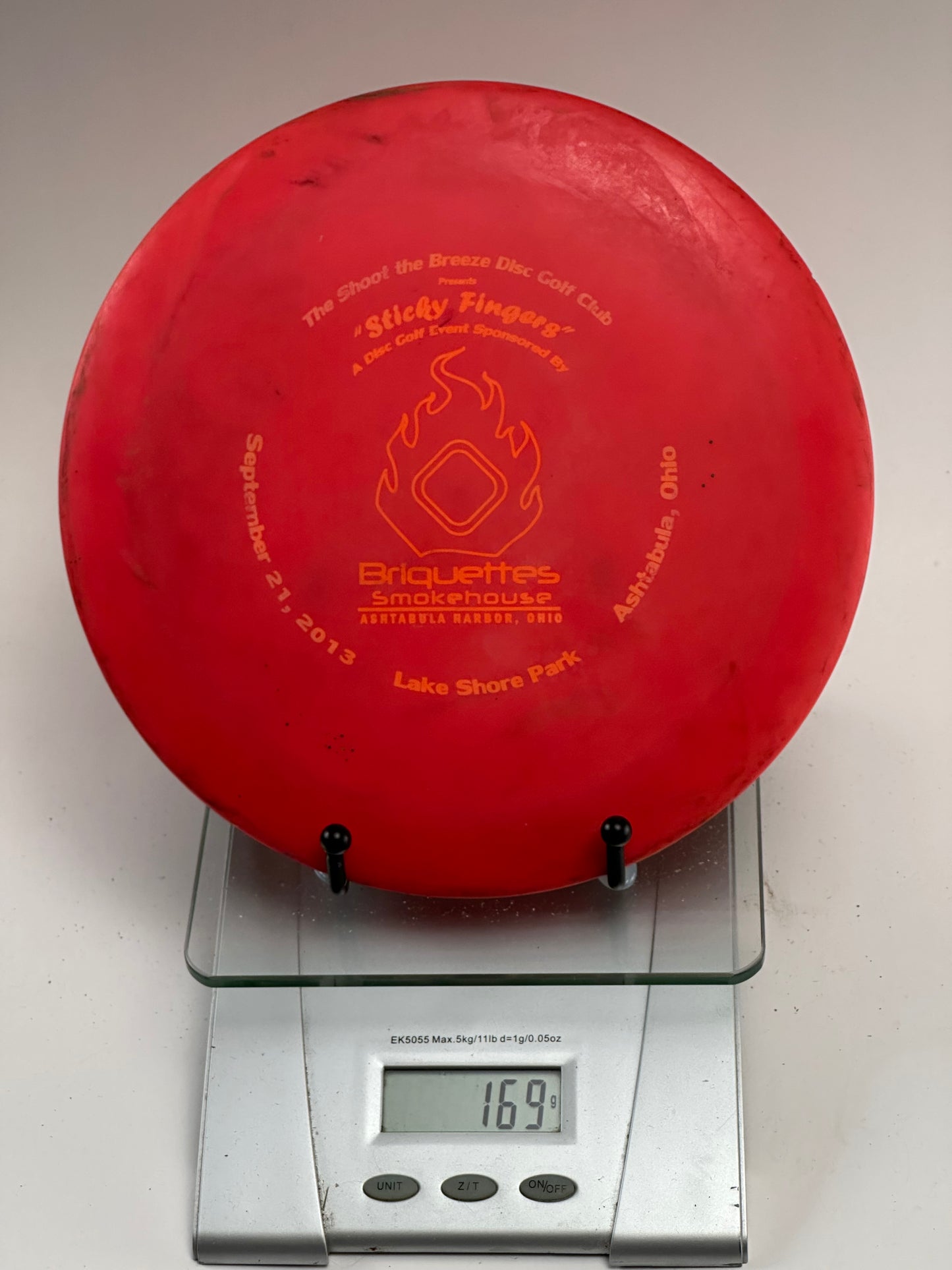 Discraft ESP Force Distance Driver | Sticky Fingers 2013 Event Stamp