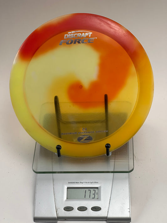 Discraft Force Z Line Distance Driver (Swirly Orange/Yellow, 173g)