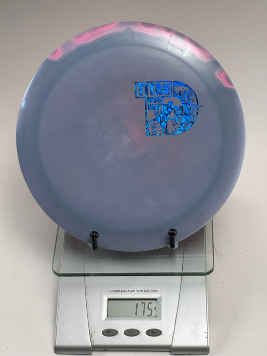 Discraft Force Titanium (Ti) Distance Driver – Swirly Pink/Gray, Blue Ti Stamp