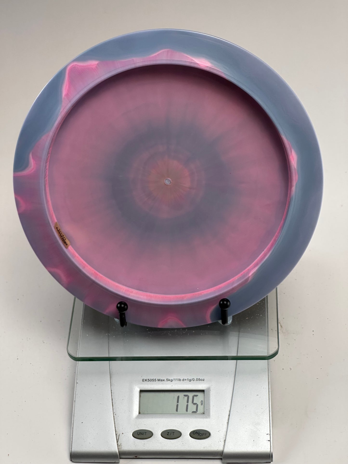 Discraft Force Titanium (Ti) Distance Driver – Swirly Pink/Gray, Blue Ti Stamp