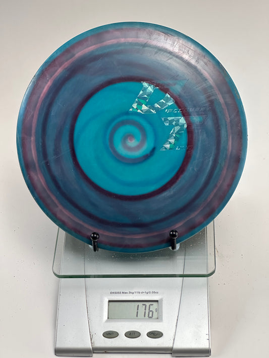 Discraft Force Z FLX Swirly Blue/Purple Distance Driver (Holo Stamp)
