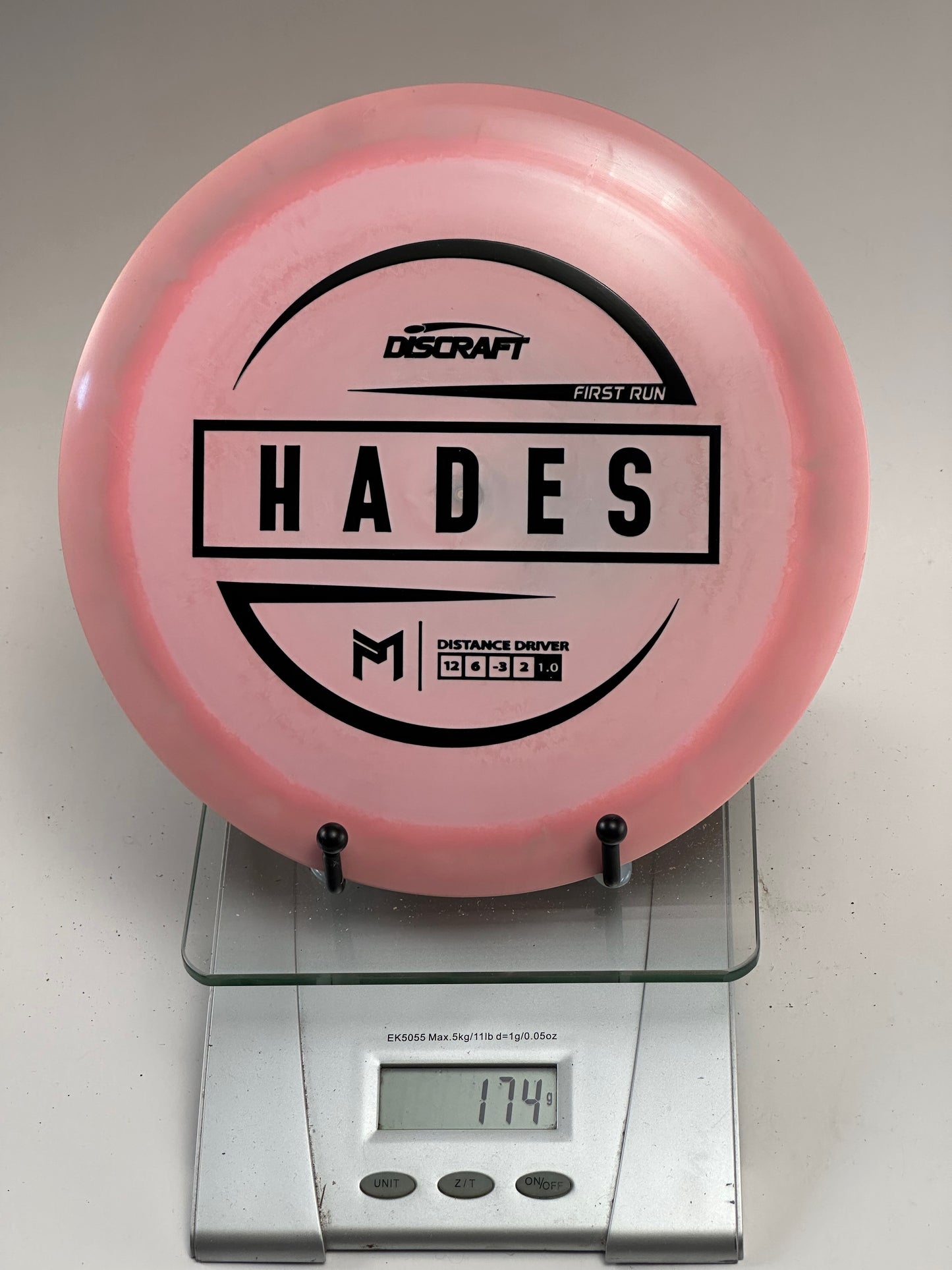 Discraft ESP First Run Hades Distance Driver (Swirly Pink, 174g)