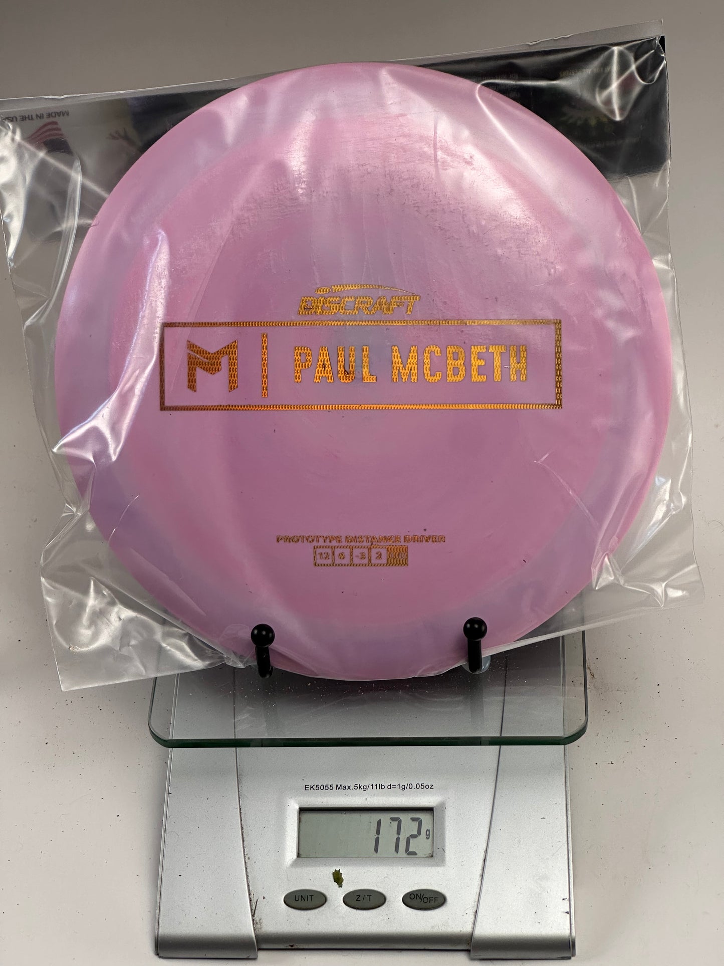 Discraft ESP Prototype Hades (Paul McBeth) Pink, Prototype Stamp