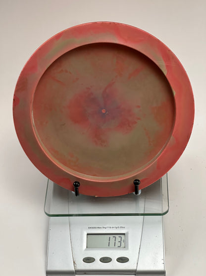 Discraft ESP Hades Distance Driver (Swirly Red, Holographic Silver Stamp)