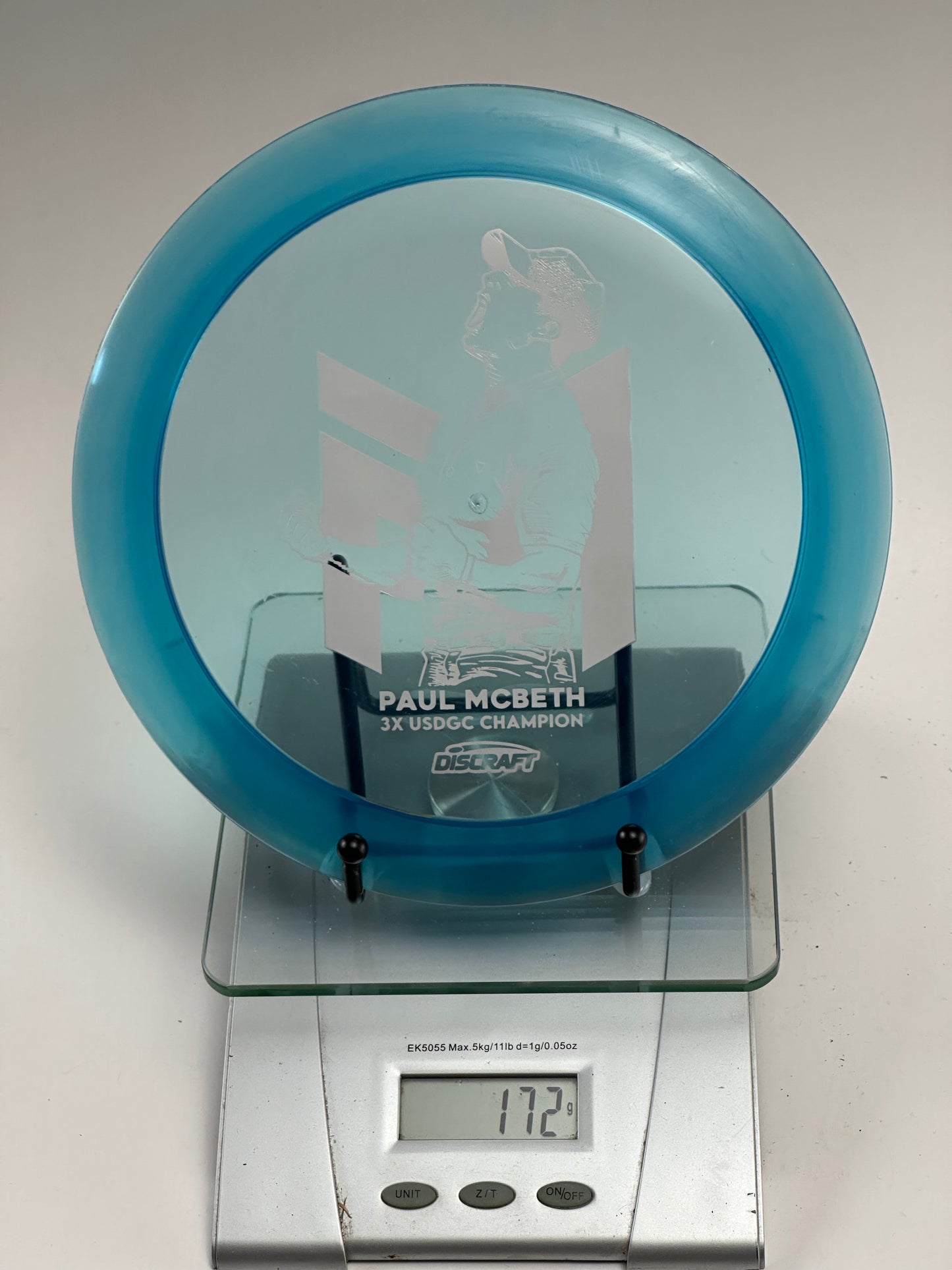 Discraft Z Hades (Paul McBeth 3X USDGC) Transparent Blue Distance Driver