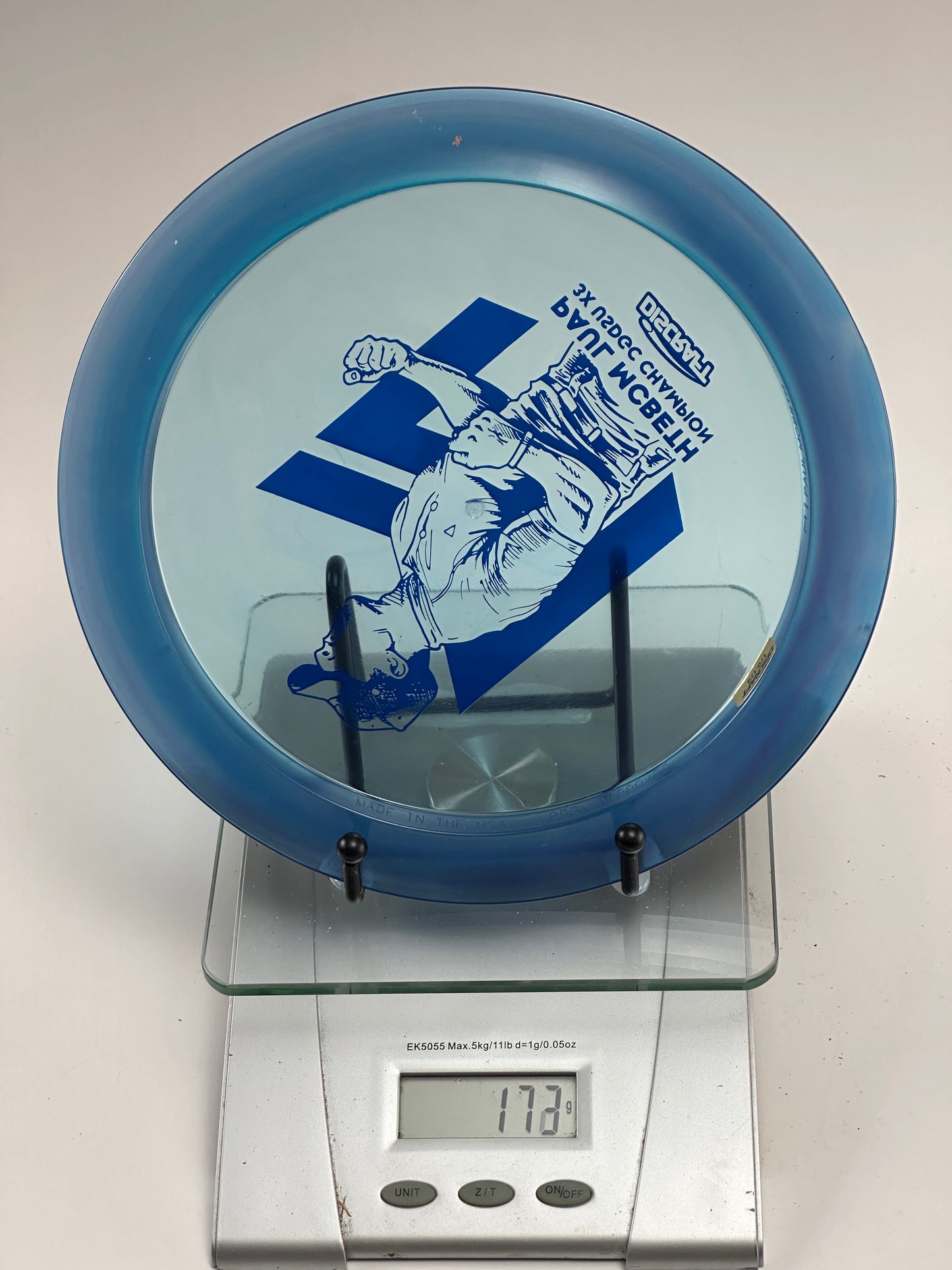 Discraft Z Hades (Paul McBeth 3X USDGC) Transparent Blue 173g