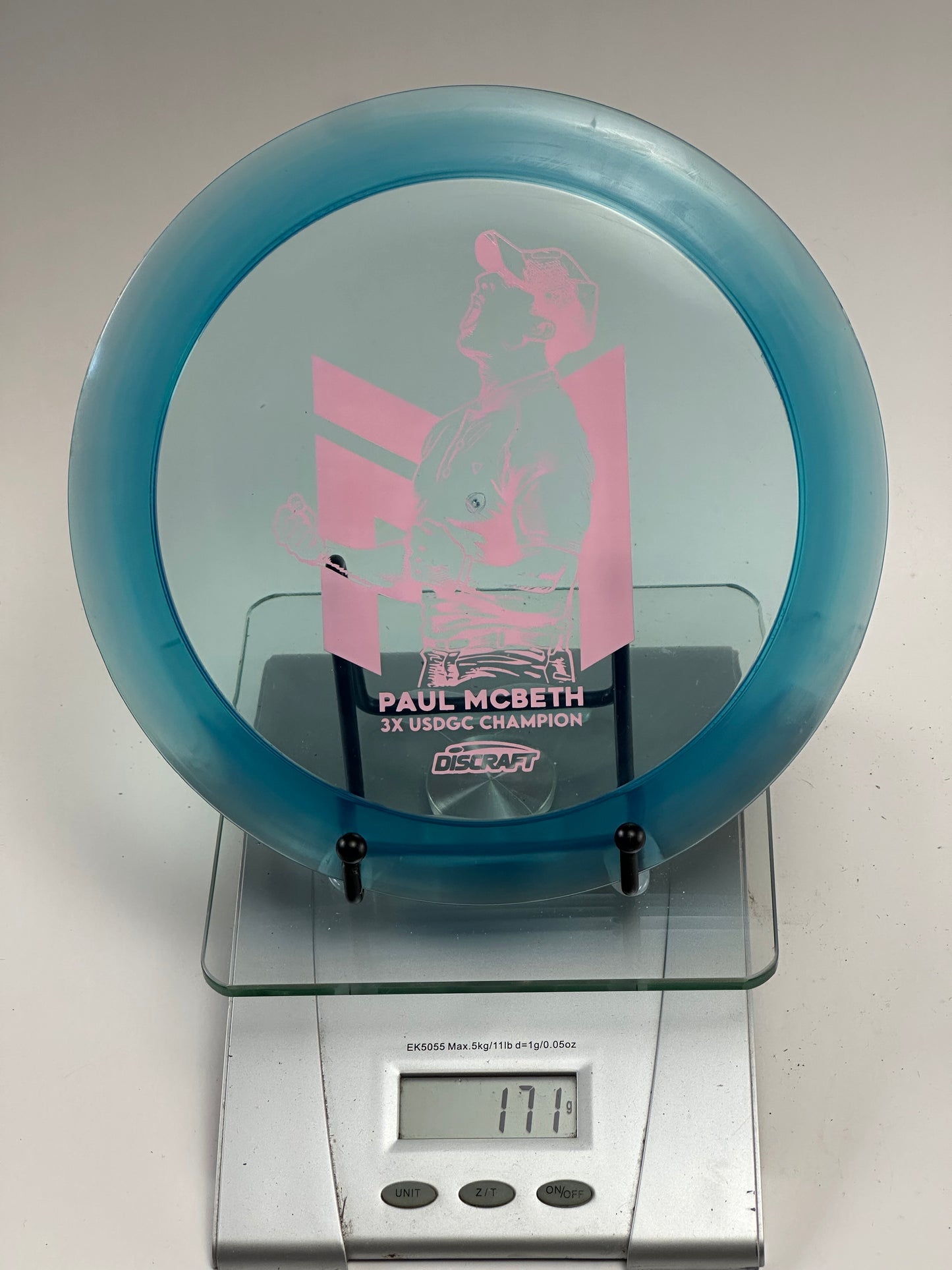 Discraft Z Hades (Paul McBeth 3X) Transparent Blue Distance Driver