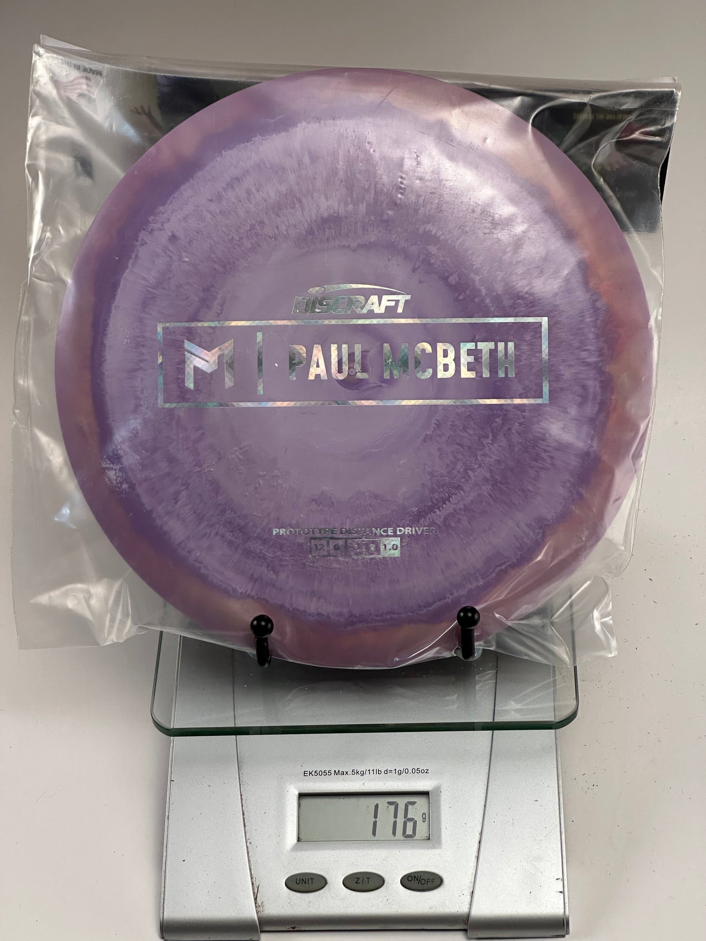 Discraft ESP Prototype Hades (Paul McBeth) Swirly Purple Distance Driver