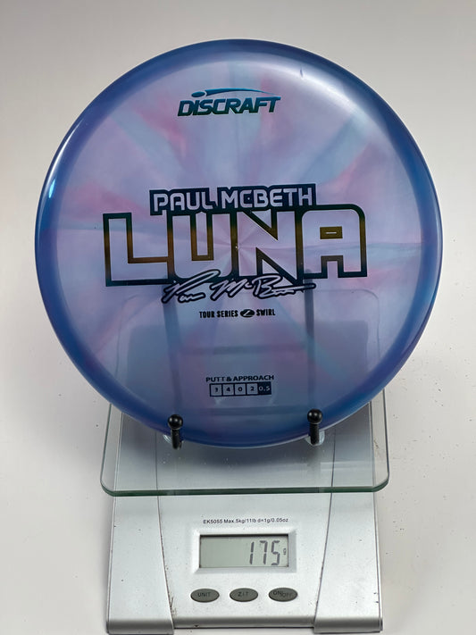 Discraft Z Swirl Tour Series Luna (Paul McBeth) Blue/Pink Swirl
