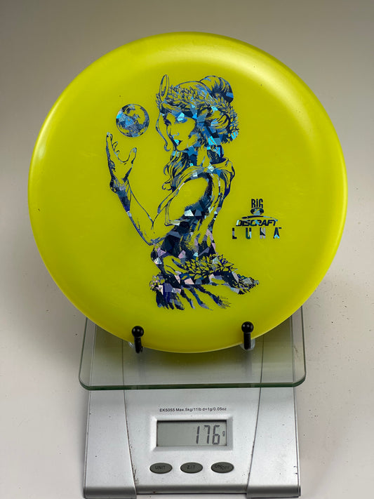 Discraft Big Z Luna Putter, Yellow w/ Blue Holographic Special Edition Stamp (176g)