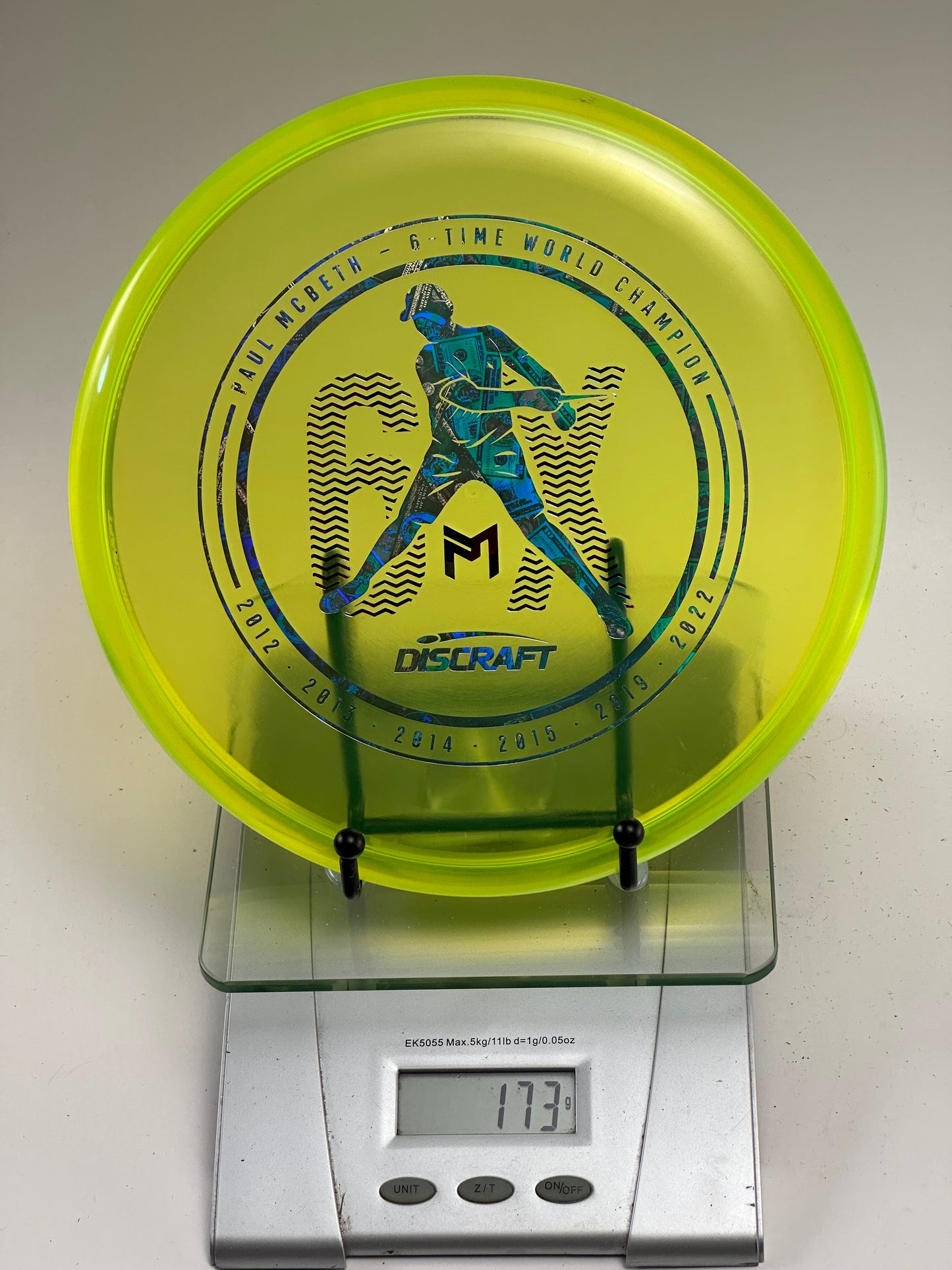Discraft Z Line Luna Paul McBeth 6x Edition Translucent Yellow