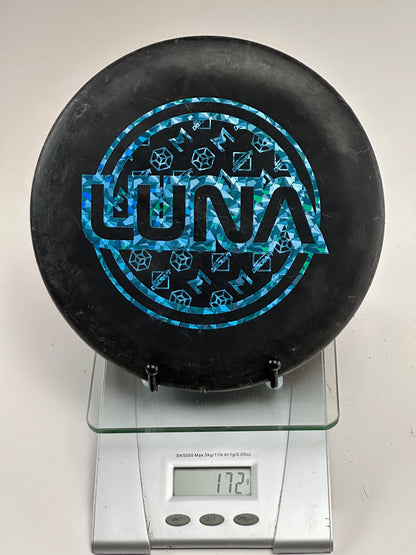 Discraft Luna Rubber Blend Putter (Black, Blue Geometric Foil)